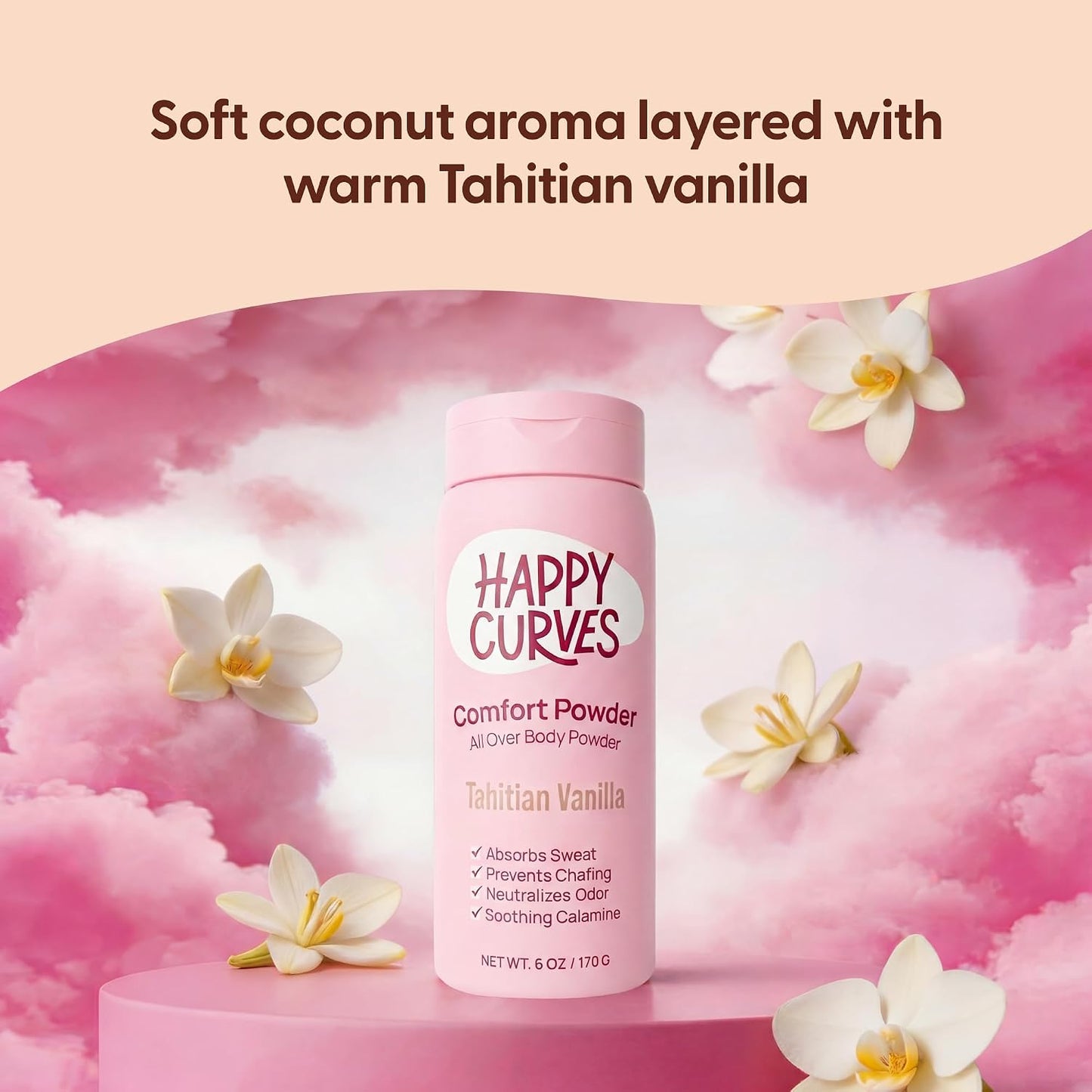 Comfort Powder - Comfort equals confidence and this talc-free body powder will absorb sweat and prevent chafing all day long